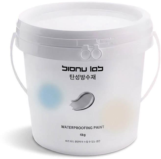 비오누랩 옥상방수 우레탄 탄성 방수제 페인트, 1개, 4kg, 회색(그레이)