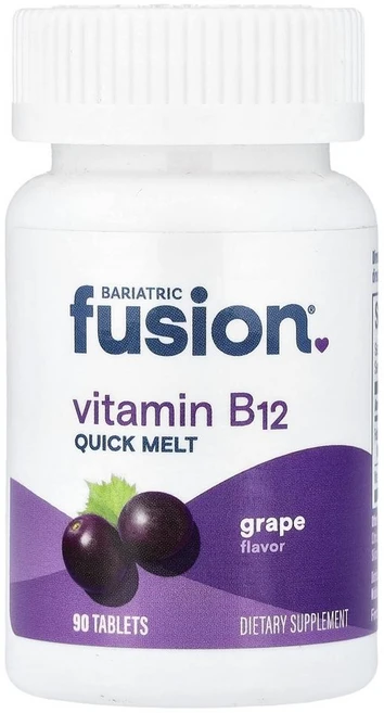 바리아트릭 퓨전 비타민 B12 퀵 멜트 그레이프 Bariatric Fusion Vitamin B12 Quick Melt Grape 90정, 1개 - 쿠팡