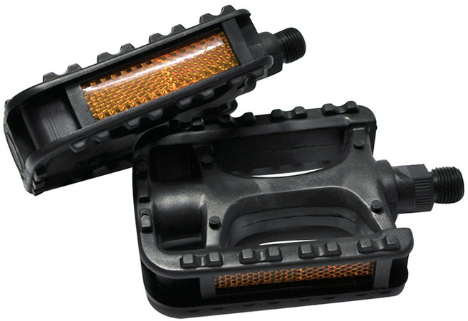 自行車經濟型防滑反光腳踏板 - 9/16粗軸心適用 單車環島推薦, 1個