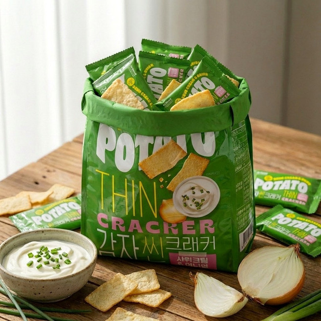 노브랜드 감자씬 크래커 샤워크림&어니언, 340g, 3개
