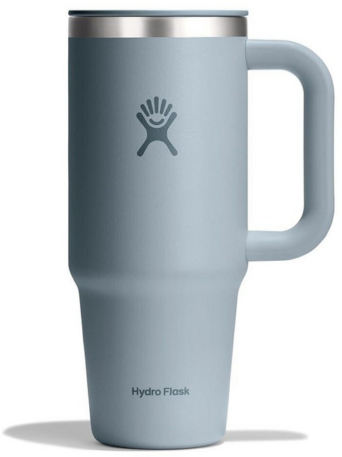 Hydro Flask 커피 여행용 텀블러 머그 - 단열 스테인리스 스틸 누출 방지 핫 & 아이스 컵 680.4g(24온스) 비치플럼 퍼플, SHALE GRAY