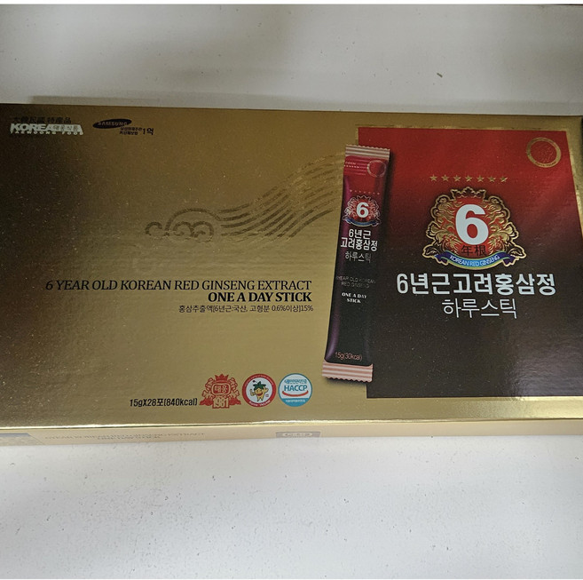 6년근 고려홍삼정 하루스틱 (15g*28포) 국산 면역력 증가, 28개, 15g