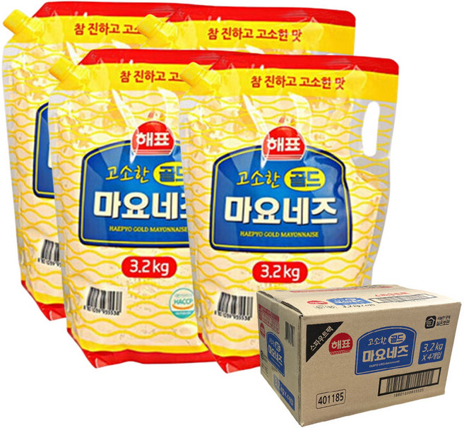 해표 고소한 골드 마요네즈 3.2kg X 4개
