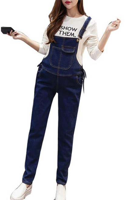 마더라이크 임부 청멜빵 데님 점프수트 7249