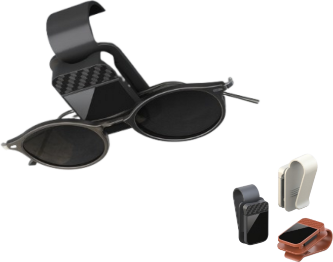 블룸온 차량용 원터치 썬바이저 선글라스 클립, 1개, 블랙