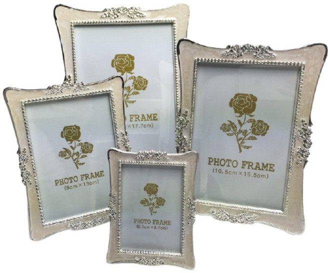 로즈 펄 고급 액자 2R 3R 4R 5R 국내생산, 1개, 아이보리색