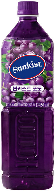 [광동직영] 썬키스트 포도 주스, 12개, 1.35L