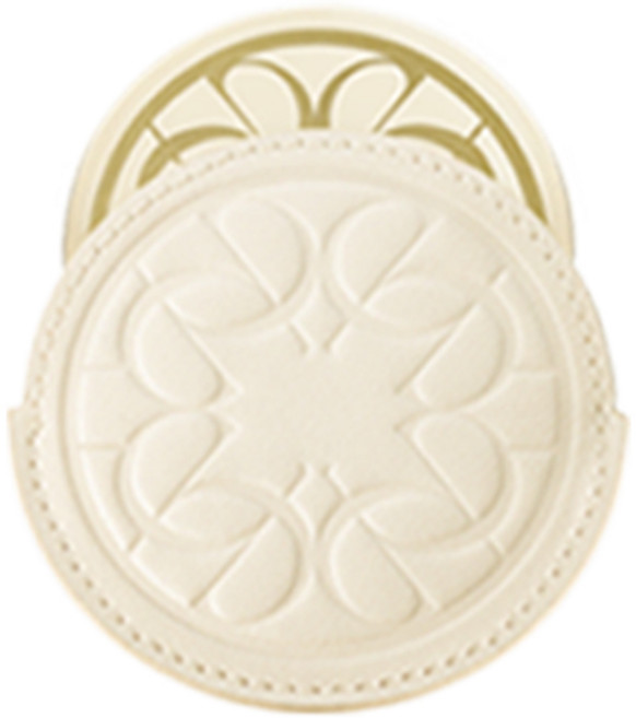 엘리사브 모노그램 미러 위드 슬리브 파우치 휴대용 손거울, 1개, one color