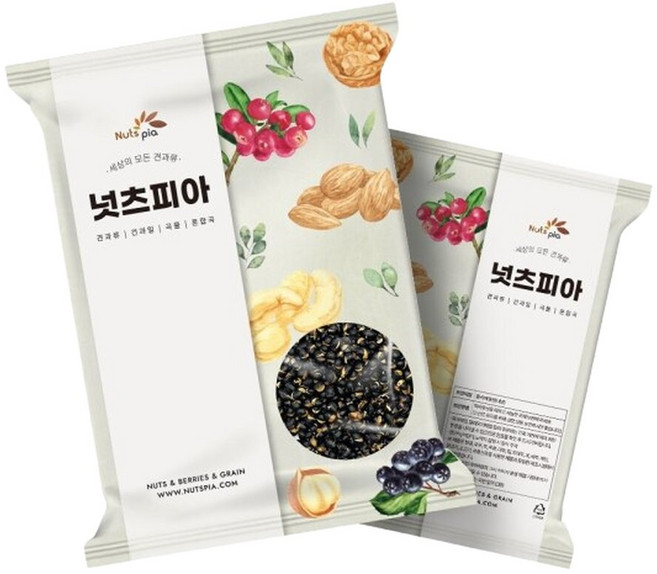 넛츠피아 국산 볶음 약콩 1kg x 2봉 쥐눈이콩, 2개