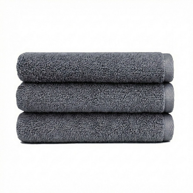 송월타월 심플 컬러무지 세면타올 130g 30수 면사, 회색, 3개