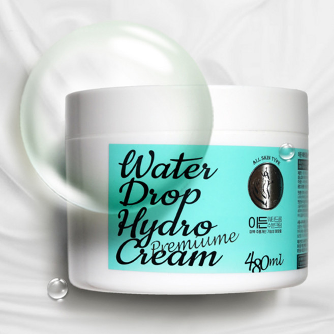 이든 워터드롭 대용량 수분크림 Premium 480g x 1통 독특한 10가지 유용한 꿀팁, 480ml, 1개