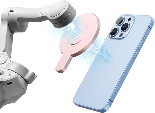 DJI용 마그네틱 폰 클램프 어댑터 마운트 Osmo 모바일 6 OM 5 4 SE Magsafe iPhone Android 스마트폰에 맞는 DJIOM 액세서리, 1개