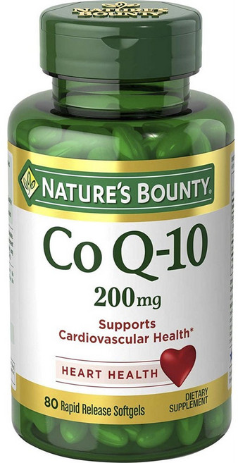 NATURE'S BOUNTY 輔酶Q10速釋軟膠囊 200mg 無麩質 無糖, 80顆, 1罐