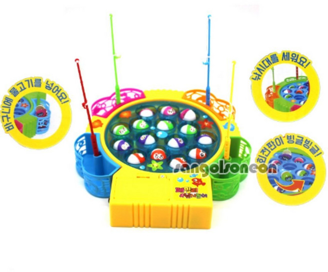 패밀리낚시 회전물고기 잡기놀이 유아집중게임, 1개, 상세페이지 참조