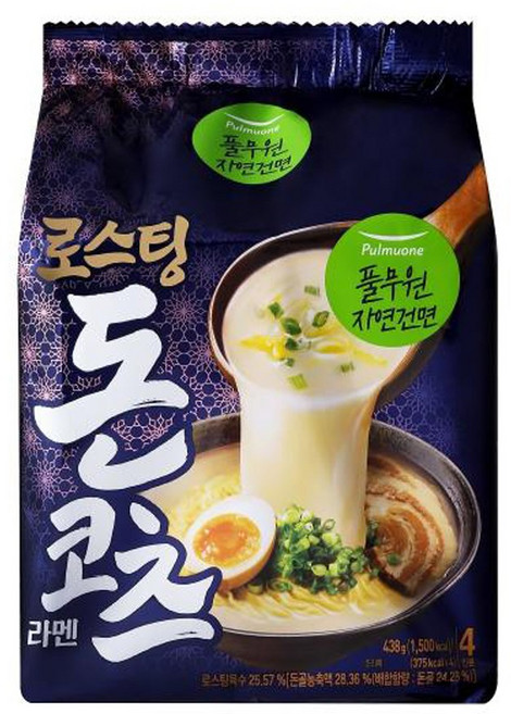 풀무원 로스팅 돈코츠 라멘 순한맛 멀티2봉 자연건면, 2개