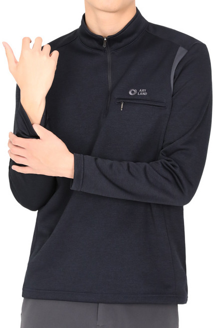 엑스트라스포티 폴즈 남성 부드럽게 감싸주는 기모 보카시 긴팔 집업 티셔츠(A13LT074M)