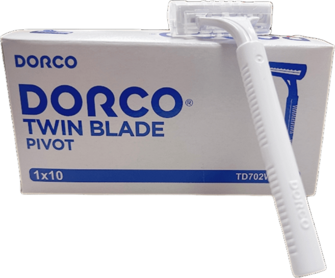 DORCO一次性拋棄式刮鬍刀 雙層刀片 輕巧便攜 衛生安全, 10個, 1套