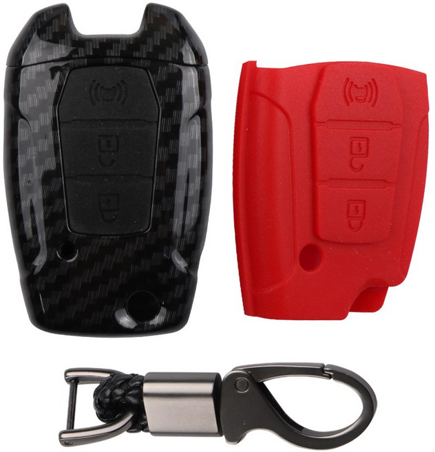 카템 리얼 카본 키 케이스 + 키링 풀세트, 혼합색상, SS01