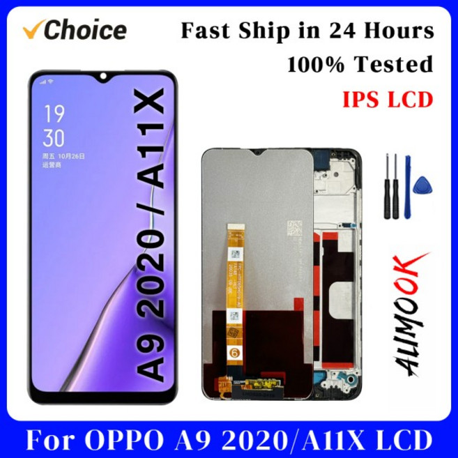 for OPPO A11X LCD 스크린 디스플레이용 A9 2020 프레임 디지털 터치 어셈블리, 01 A9 2020 No Frame, 1개