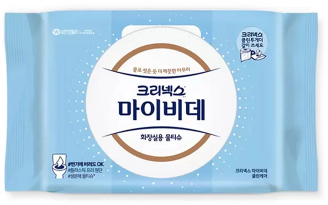 마이비데 화장실용 물티슈 캡형, 60매, 2개 - 쿠팡