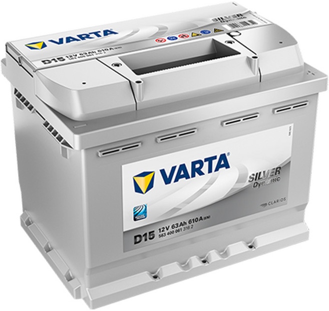 VARTA 華達 D15 銀色動力 汽車電瓶 LN2 56224 63AH 610A, 詳見包裝, 詳見包裝