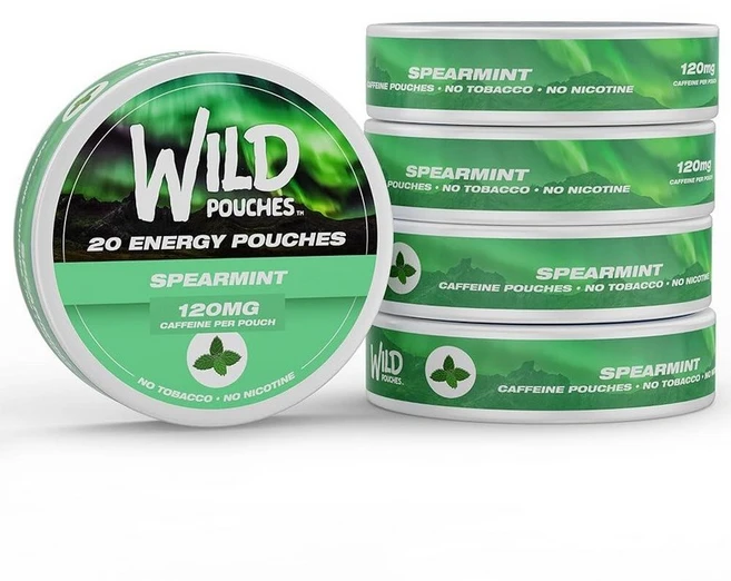 Wild 5 x 120mg Caffeine Pouches Nicotine Free Spearmint - Can of Energy Pouch, Wild 5 x 120mg Caffeine Pouche - 쿠팡