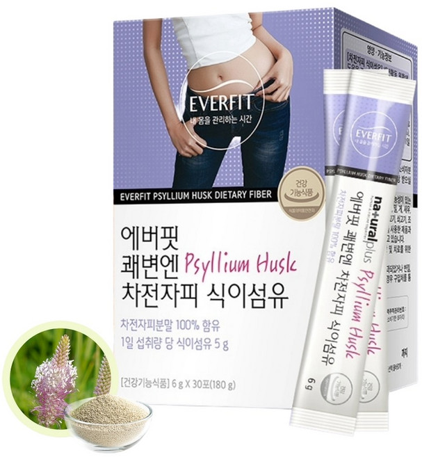 에버핏 차전자피 식이섬유 5000mg 분말 스틱, 1박스