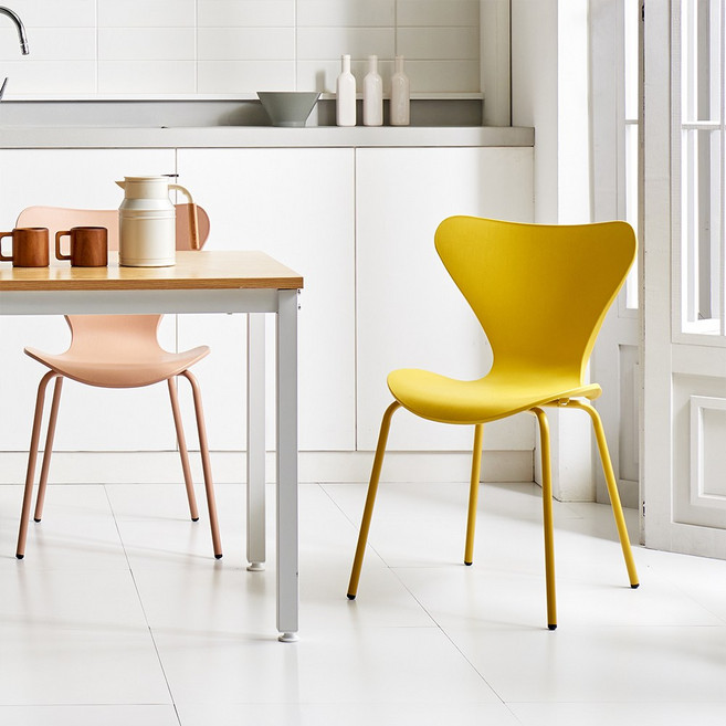 스테이인무드 카페 디자인 다이닝 테이블 의자, 1개, 네이비