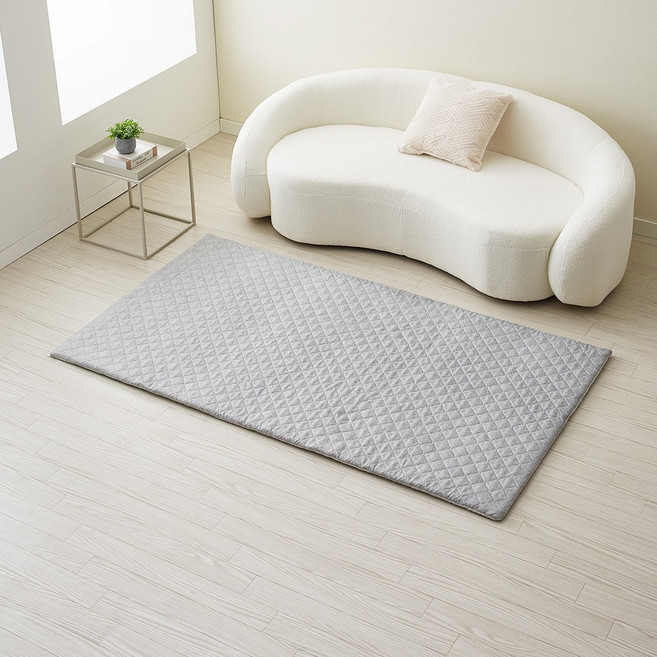 한일좋은자리 탄소섬유 토퍼 접이식 매트리스 사계절용, 라이트그레이