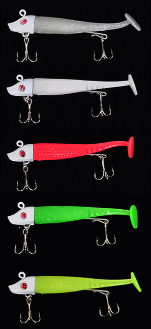 티렉스 케이무라 갈치짱(풀치 갈치웜)/전색상 UV케이무라/케미삽입가능/축광헤드/3D아이, 1개