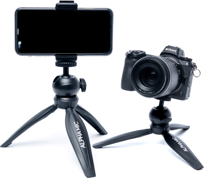 알파믹 국민 미니 삼각대 유튜브 브이로그 촬영 스마트폰 카메라, 1개