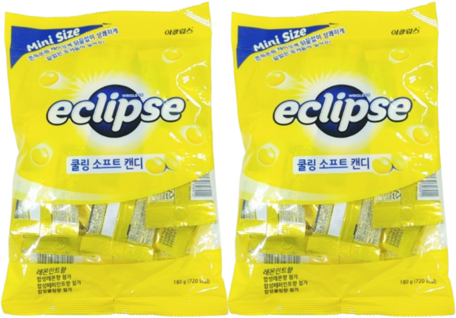 이클립스 소프트 쿨링캔디 레몬민트 180g 2개
