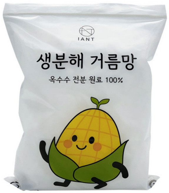 아이앤트 주방 자연 옥수수 전분 원료 생분해 싱크대 거름망, 60개입, 1개