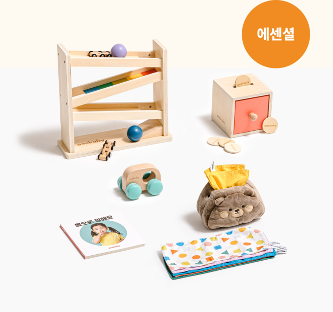 피카비 플레이키트 Everyday 6 에센셜 (11-12개월) 몬테소리교구 돌아기장난감, 피카비 플레이키트 Every데이 6 (11-12개월), 1개