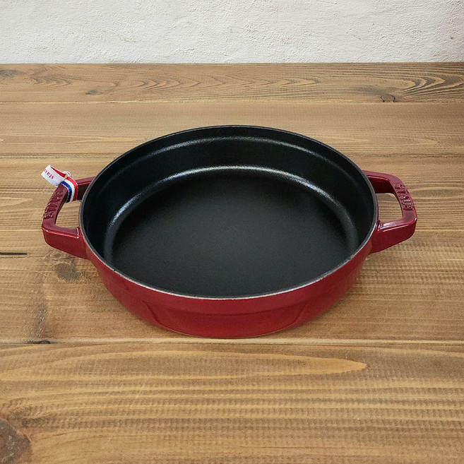 스타우브 B품 더블핸들 프라이팬 원형팬 24cm 체리 145792406-B, 1개