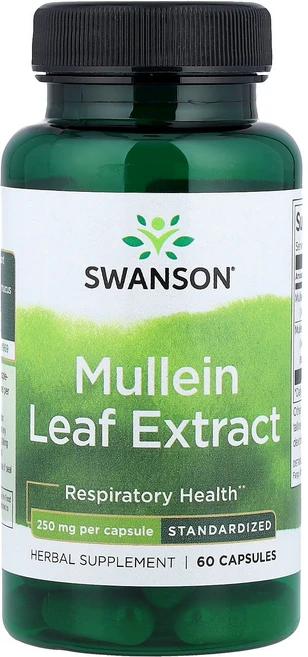 Swanson 뮬레인 잎 추출물 표준화 250mg 캡슐 60정 Swanson (스완슨), Swanson, 뮬레인 잎 추출물, 표준화, 250mg, 1개 - 쿠팡