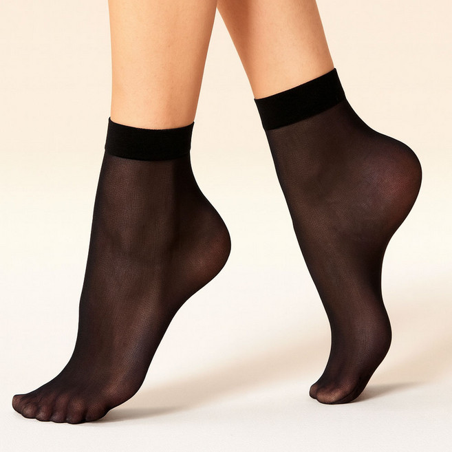 실루엣 국산 고탄력 시스루 발목 스타킹 양말 10켤레