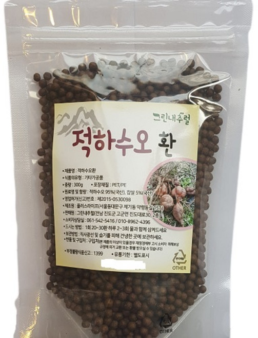 그린내추럴 국내 자연산 적하수오환 300g, 1개