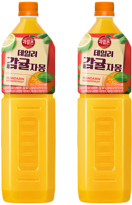 해태htb 과일촌 데일리 감귤자몽 주스, 6개, 1.5L