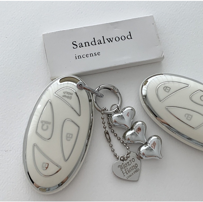 럽메이드 현대 신형 TPU 스마트 차 키케이스 말랑말랑한 자동차키커버, 7버튼+키링, 1세트