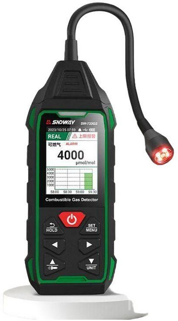 누설탐지기 탐지기 냉매 누설 테스터 에어컨 디텍 감지기 센서 가스 누출, 2. 컬러화면+압력감지(충전식), 1개