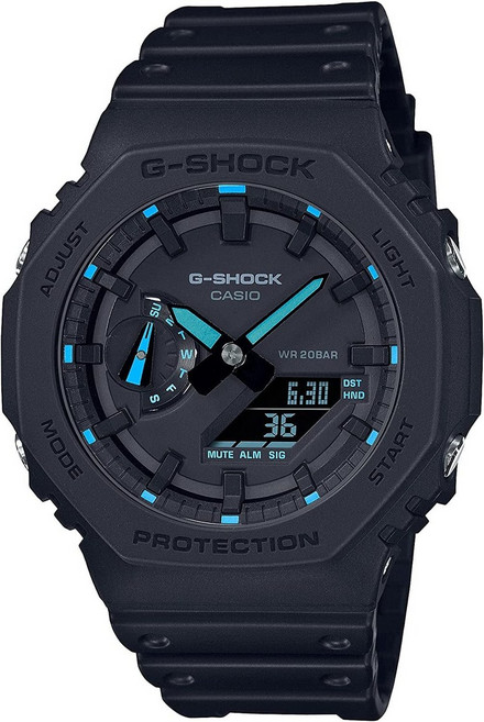 G-Shock GA2100-1A2 네온 악센트 워치 블루