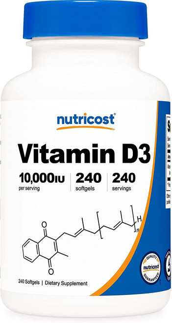 뉴트리코스트 비타민 D3 10000lU 소프트젤, 240정, 1개