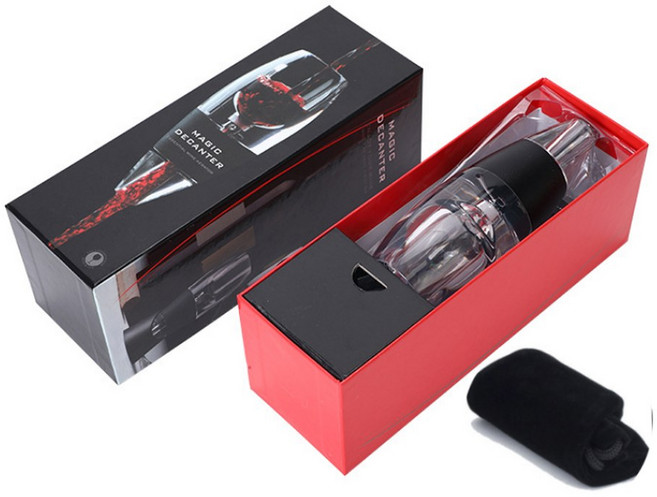 푸어러 필터 매직 공기 세트를위한 와인 바 디켄터 디스펜서 빠른 필수 레드 홈 기 다이닝 스탠드가있는, Gift Pa agno stent, 1개