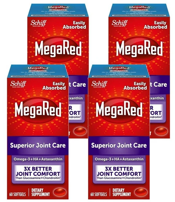 쉬프 메가레드 슈피리어 조인트케어 Schiff MegaRed Superior Joint Care, 4개, 60정 - 쿠팡