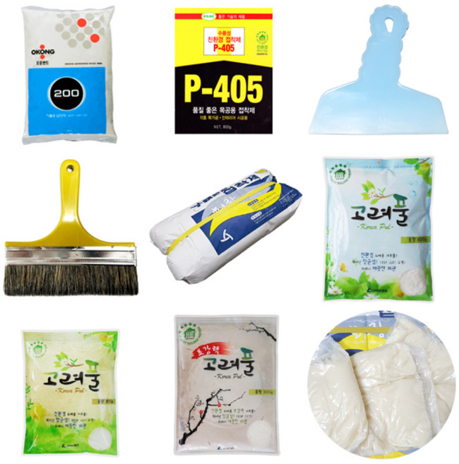 도배용품/ 부자재. 헤라 오공본드 도배풀 도배붓 풀솔 목공본드 가루풀 밀가루풀 밀풀 샐프도배 벽지풀 지물본드 P405, 고려풀(초강력가루풀500g)