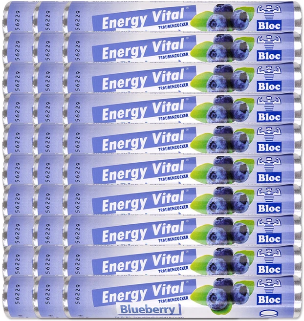 에너지바이탈 포도당캔디 18정 블루베리맛 에너지 사탕, 30개, 42g - 쿠팡
