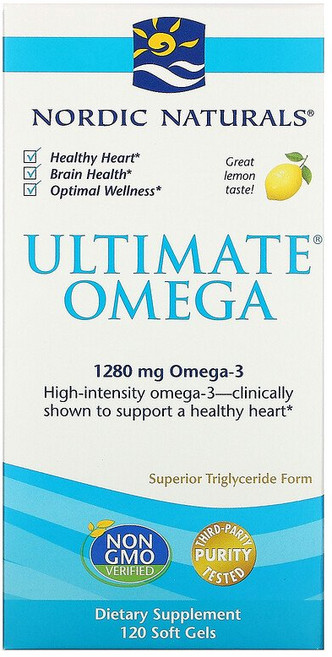 노르딕 오메가3 얼티메이트 알티지 1280mg 소프트젤 120정 EPA DHA 얼티미트, 1개