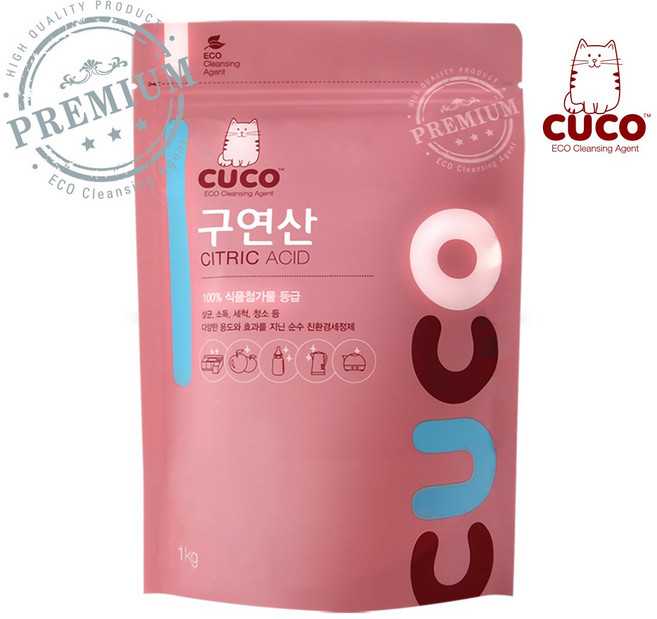 한내음 CUCO 구연산 1kg 프리미엄 오스트리아산 가습기 세척 청소 섬유유연제, 1개