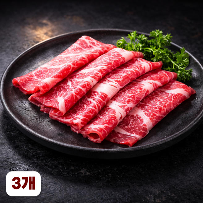 우리는정육가든 1++등급 한우 불고기 샤브샤브용 소고기 목심 설도 앞다리살 (냉동), 600g, 3개